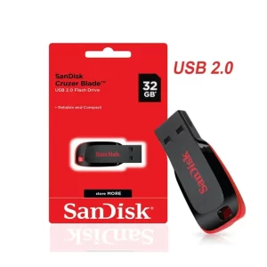 SanDisk Cruzer Blade 32GB USB Flash Drive.