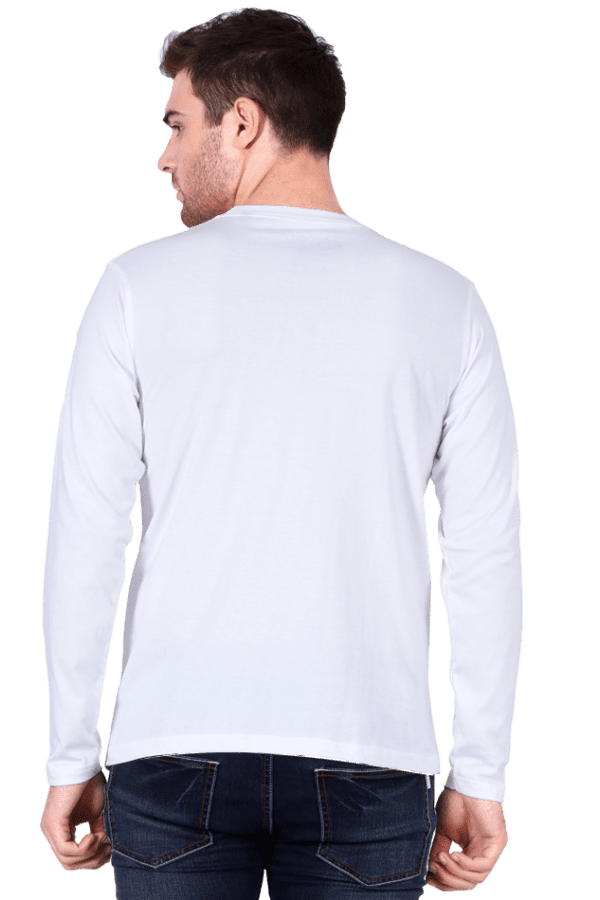 White funny long sleeve graphic t-shirt