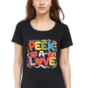 Women's Classic Black Round Neck T-Shirt